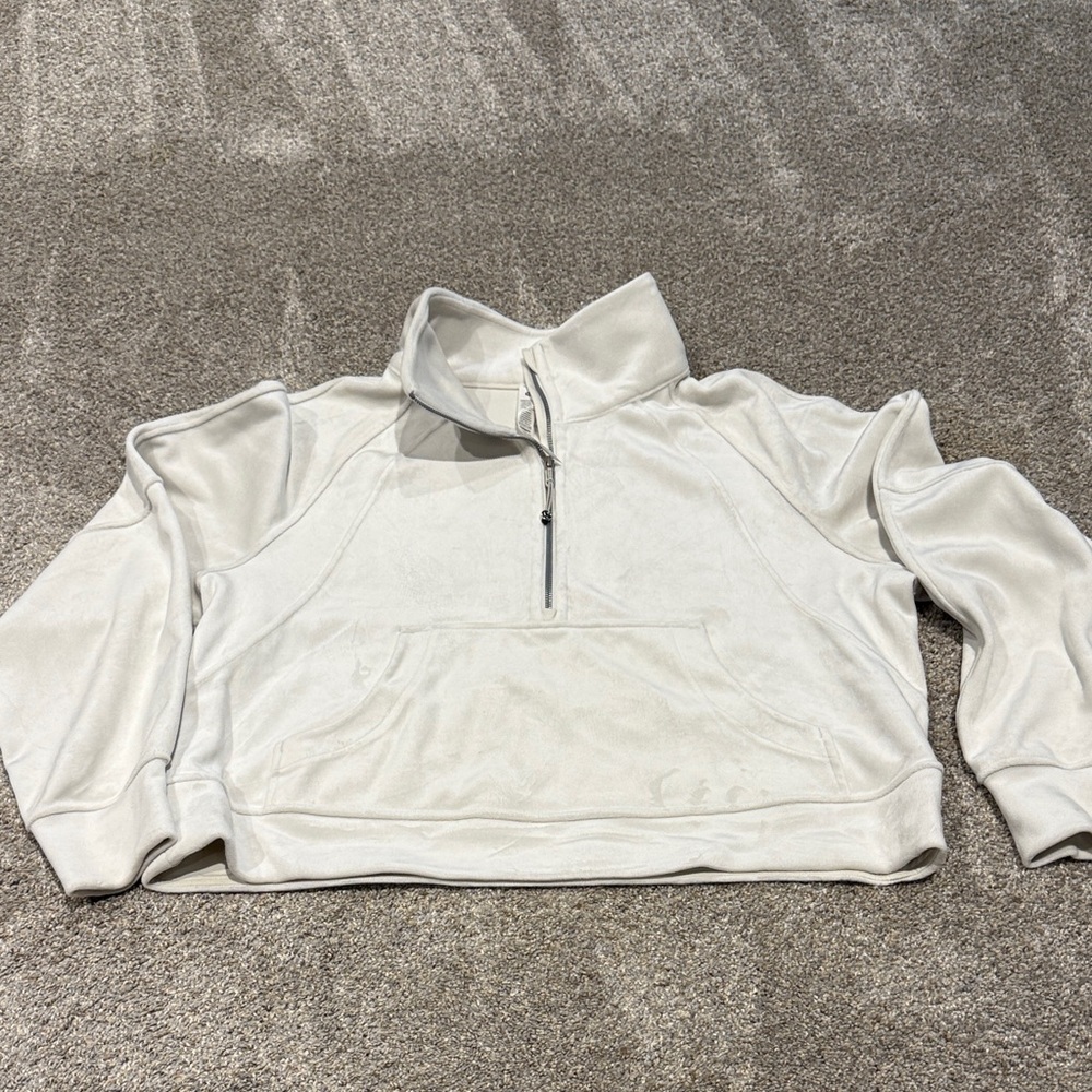 Lululemon Athletica Cream Quarter-Zip Pullover